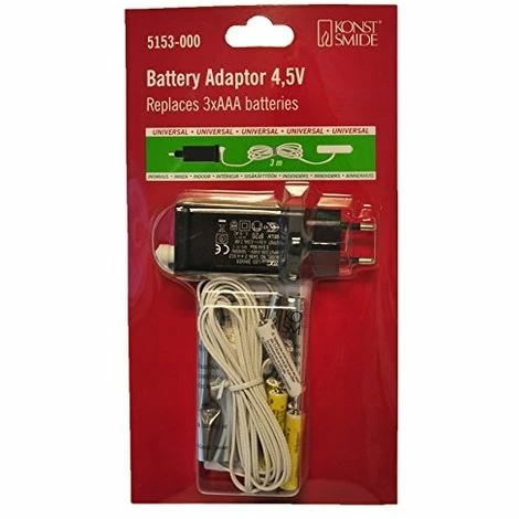 KONSTSMIDE ADAPTATEUR POUR BATTERIE ARTICLE DE CAMPING, PLASTIQUE, NOIR 5153-000