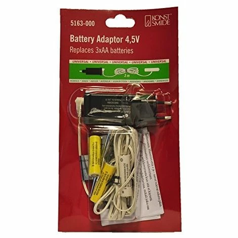 KONSTSMIDE ADAPTATEUR POUR BATTERIE ARTICLE DE CAMPING, PLASTIQUE, NOIR 5163-000