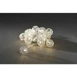 Konstsmide 3176-103 Guirlande Lumineuse à Motifs Boules Pour L'intérieur à Pile(s) Nombre De Lumière 16 LED Blanc Chaud W91414
