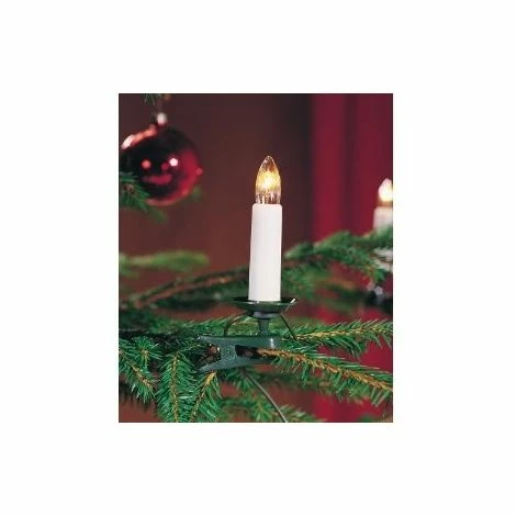 KONSTSMIDE 2032-000 GUIRLANDE DE SAPIN BOUGIE + 25 LAMPES CLAIRES + PRISE DIVISIBLE 230 V – Image 2