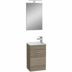 Vitra Mia Meuble 39x61x28 Cm Pour Salle De Bain Avec Miroir, Lavabo Et éclairage LED, Cordoba (MIASET40C)