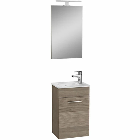 Vitra Mia Meuble 39x61x28 Cm Pour Salle De Bain Avec Miroir, Lavabo Et éclairage LED, Cordoba (MIASET40C)