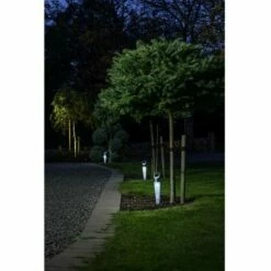 Konstsmide Projecteur De Jardin Solaire Assisi 7810-000 Jeu De 2 LED 2 W RVBB Blanc