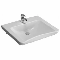 Lavabo CONFORMA VITRAFLUSH à Fond Creux, Sans Rebord De Chasse, 350 X 700 Mm Blanc VITRA