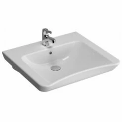 Lavabo S20 600 X 545/510 Mm Trou Pour Robinetterie Central, Avec Trop-plein Blanc VITRA