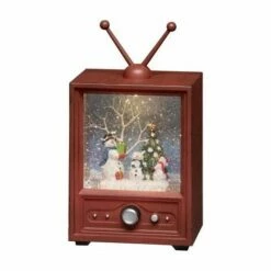 KONSTSMIDE 4373-000 TÉLÉVISEUR AVEC 3 BONSHOMMES DE NEIGE AMPOULE LED MULTICOLORE