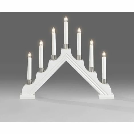 KONSTSMIDE 1041-210 CHANDELIER BOIS ANNEAUX DÉCO MÉTAL + 7 LAMPES CLAIRES + CÂBLE BLANC 230 V – Image 2