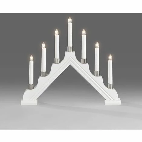 KONSTSMIDE 1041-210 CHANDELIER BOIS ANNEAUX DÉCO MÉTAL + 7 LAMPES CLAIRES + CÂBLE BLANC 230 V – Image 3