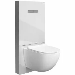 Vitra Vitrus, Bâti-support En Verre Pour WC, 1140x518mm, Blanc (770-5760-01)