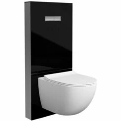 Vitra Vitrus Bâti-support En Verre Pour WC, 1140x518mm, Noir (770-5761-01)