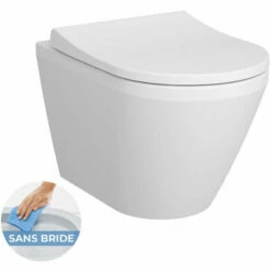 Vitra Integra WC Sans Bride + Abattant Avec Frein De Chute En Duroplast (7041-003-6285)