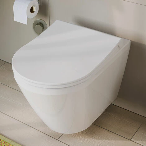 Vitra Integra WC Sans Bride + Abattant Avec Frein De Chute En Duroplast (7041-003-6285) – Image 2