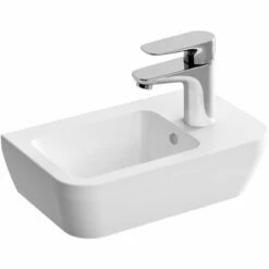 Vitra Integra Lave-mains 37x22 Cm Avec Trou Pour Robinetterie Sur La Droite, Blanc (7091-003-0029)