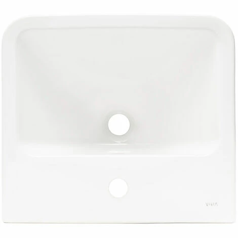Vitra Integra Lavabo Suspendu 50x43 Cm Avec Trou Pour Robinetterie Au Milieu, Blanc (7048-003-0001) – Image 5
