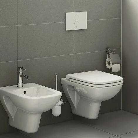 Robinets Monotrou De Salle De Bain Suspendus BIdet En Céramique Sanitaire S20 VitrA – Image 2