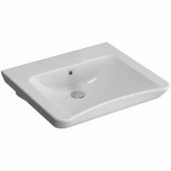 Lavabo S20 600 X 545/510 Mm Sans Trou Pour Robinetterie, Avec Trop-plein Blanc VITRA