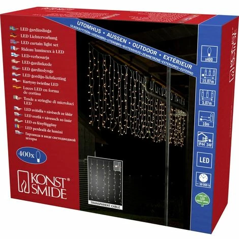 Guirlande Lumineuse Stalactites Konstsmide 3675-103 3675-103 LED Intégrée N/A Blanc Chaud N/A 5 KWh/1000h – Image 3